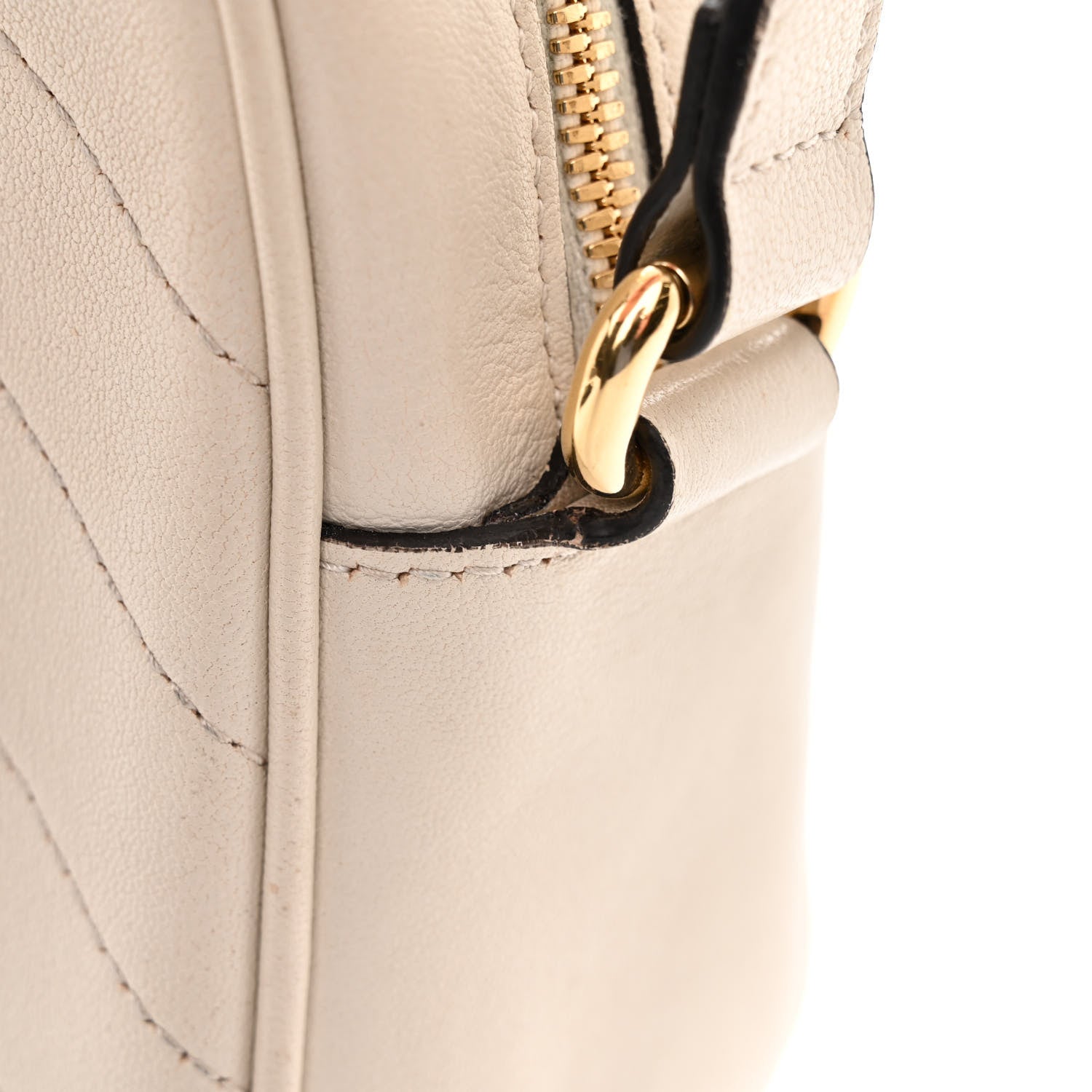 Gucci Sakai Be Green Calfskin Diagonal Stitched Small Blondie Shoulder Bag Mystic White 16 of 18