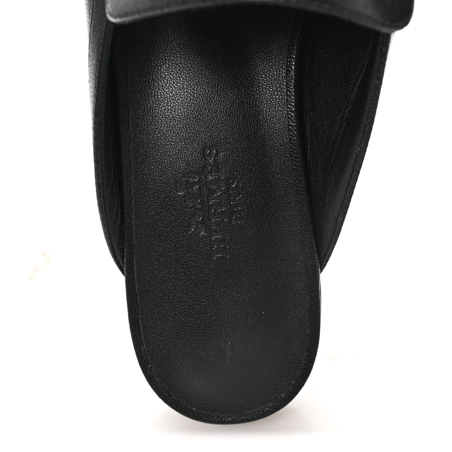 Hermes Goatskin Groupie Mules 37 Black 8 of 9