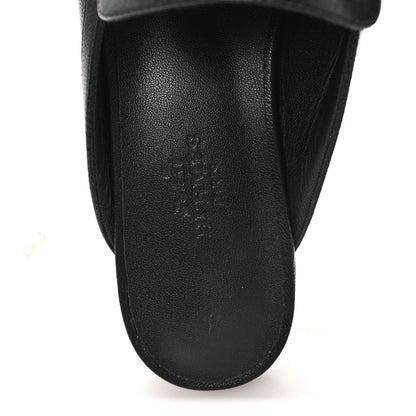 Hermes Goatskin Groupie Mules 37 Black 8 of 9