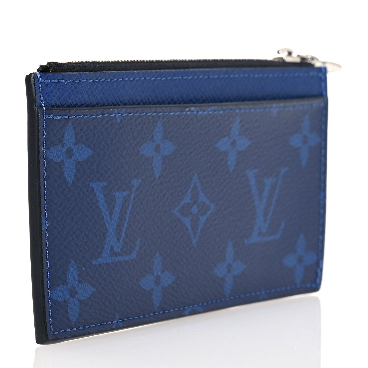 Louis Vuitton Monogram Taiga Coin Card Holder Cobalt 3 of 10