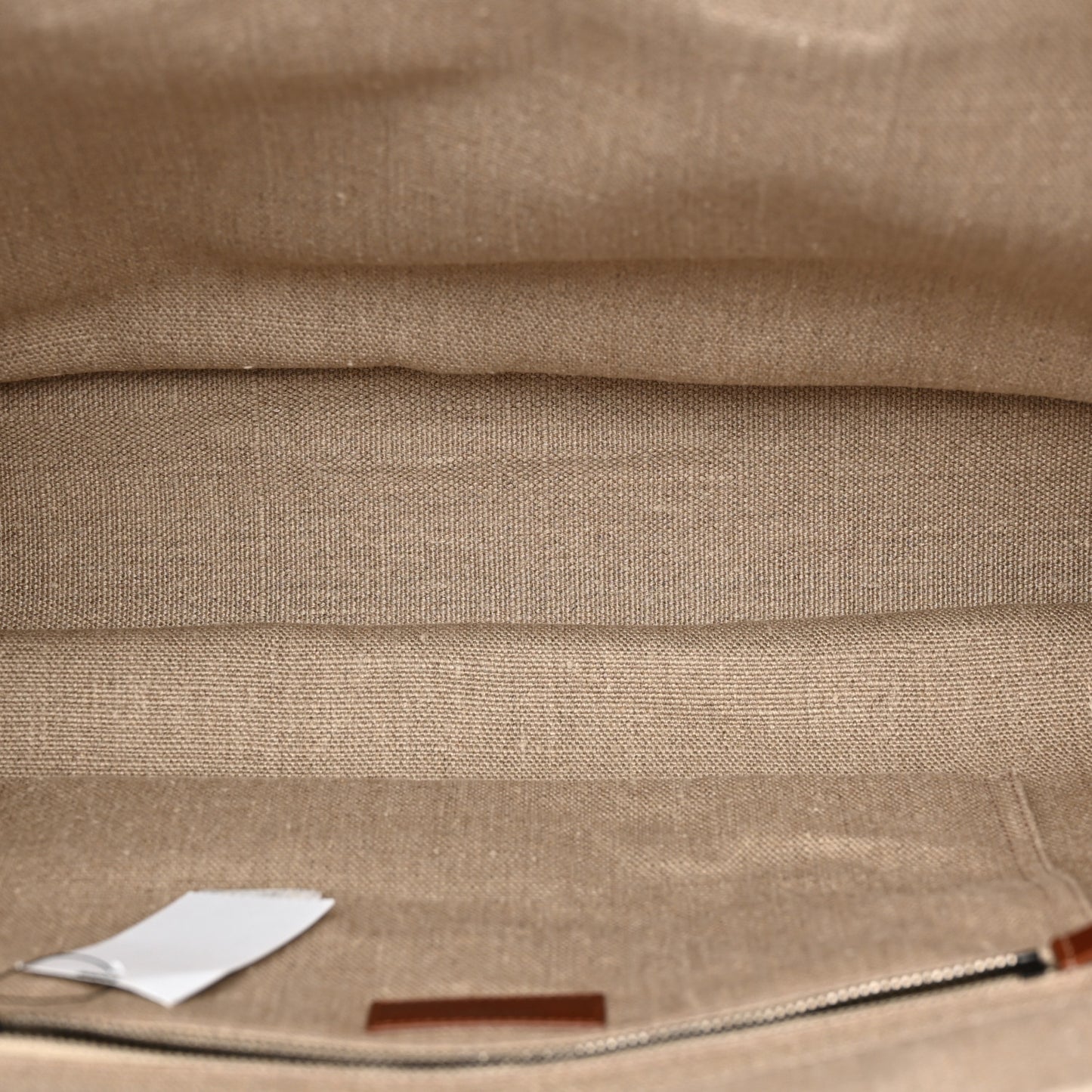 Linen Calfskin Rive Gauche Tote Brown