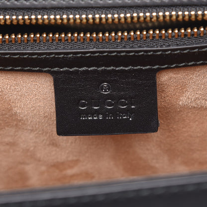 Gucci Calfskin Medium Sylvie Top Handle Bag Black 7 of 8