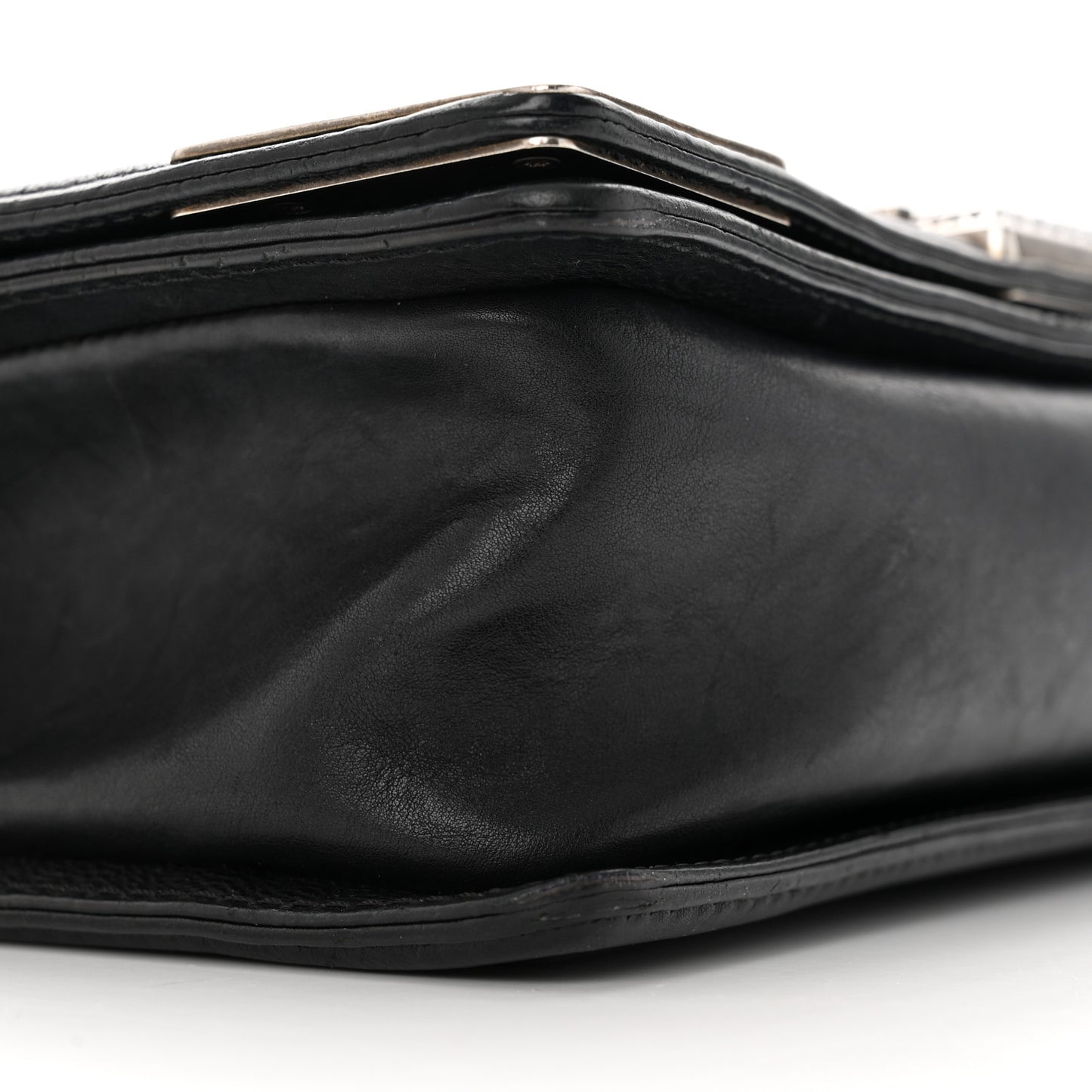 Calfskin Quilted Metal Embellished Paris Dallas Medium Boy Flap Black