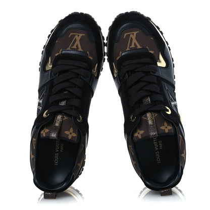 Louis Vuitton Suede Monogram Run Away Sneakers 36.5 Black 2 of 10