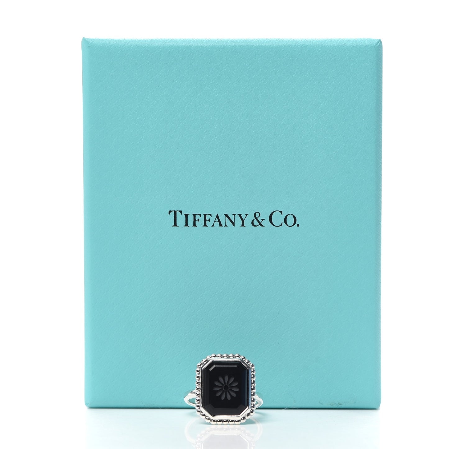 Sterling Silver Black Onyx Ziegfeld Daisy Ring 55 7.25