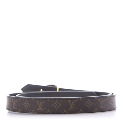 Louis Vuitton Calfskin Monogram 25mm LV Circle Reversible Belt 80 32 Black 2 of 6