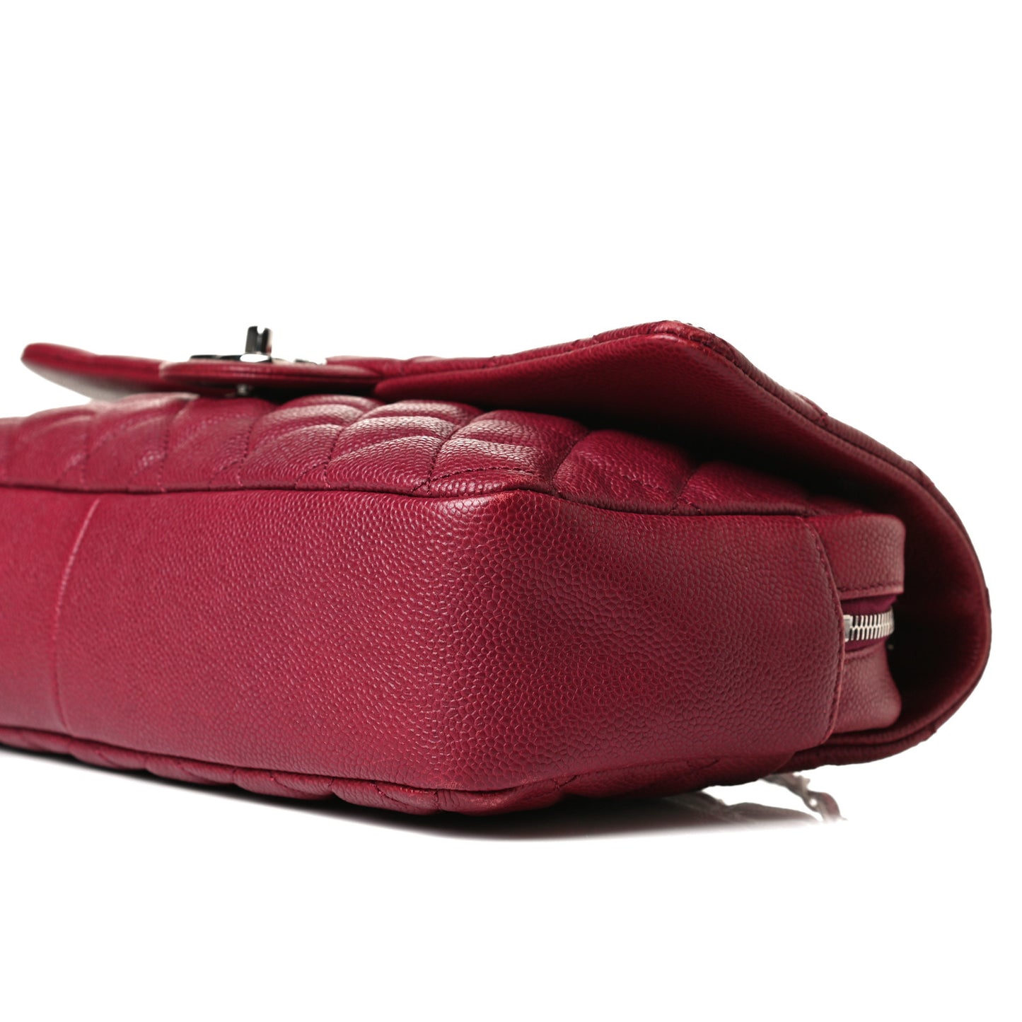 Caviar Quilted Jumbo Easy Flap Dark Pink
