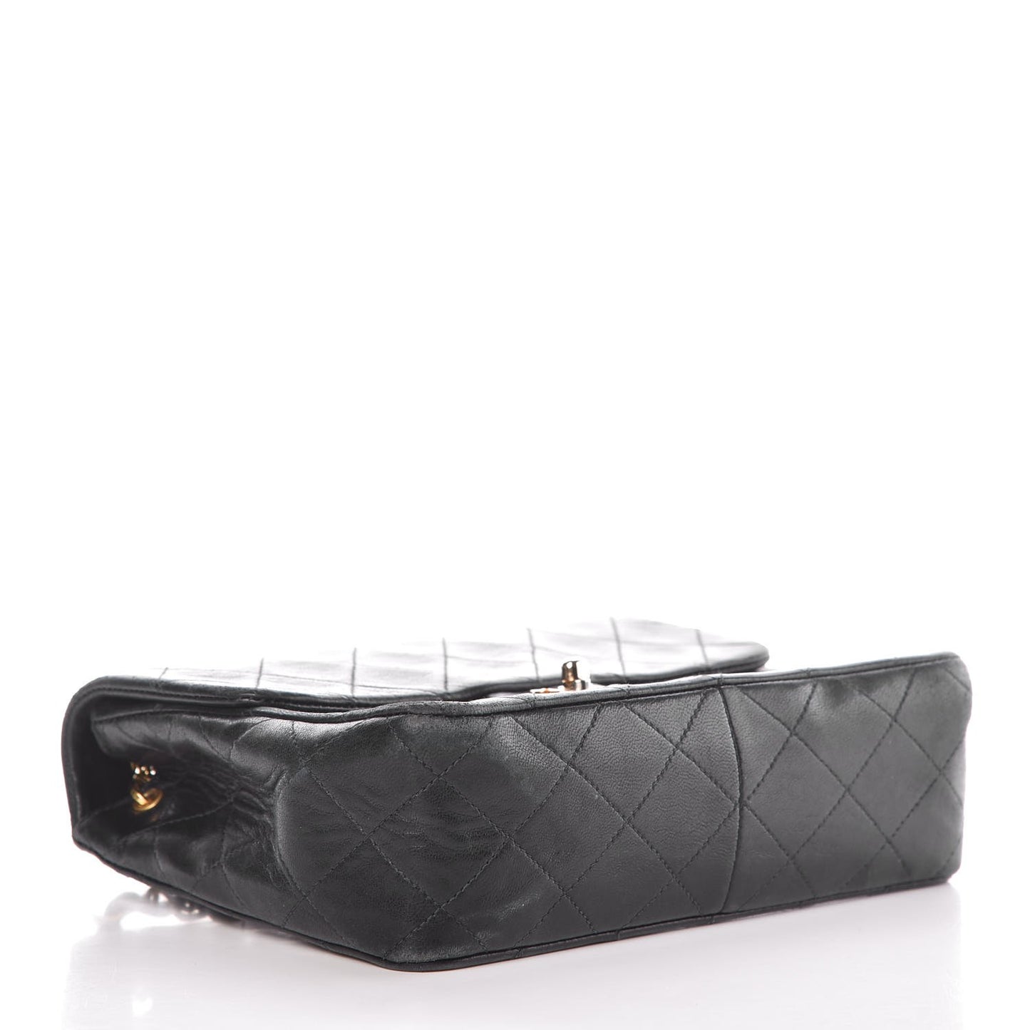 Lambskin Quilted Mini Square Flap Bag Navy
