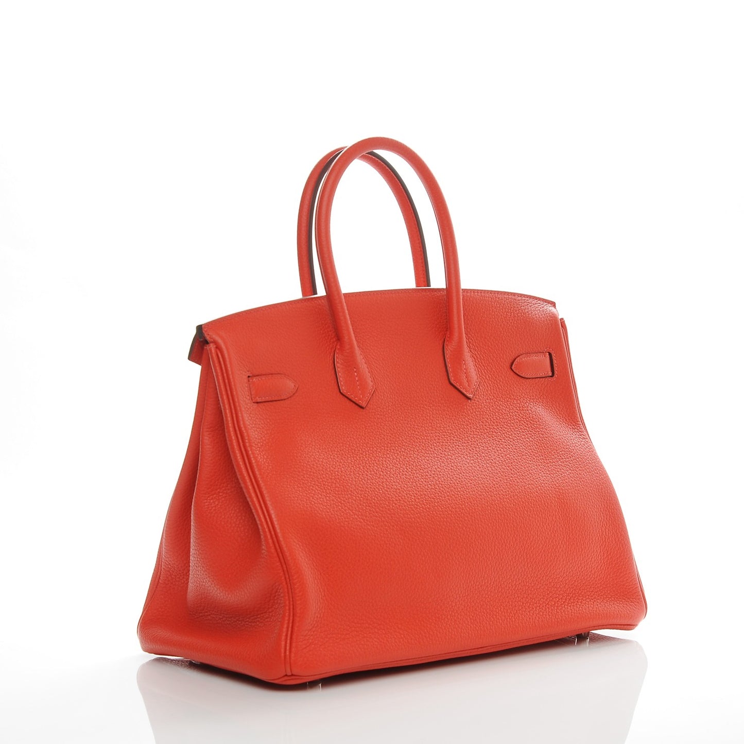 Taurillon Clemence Birkin 35 Rouge Pivoine