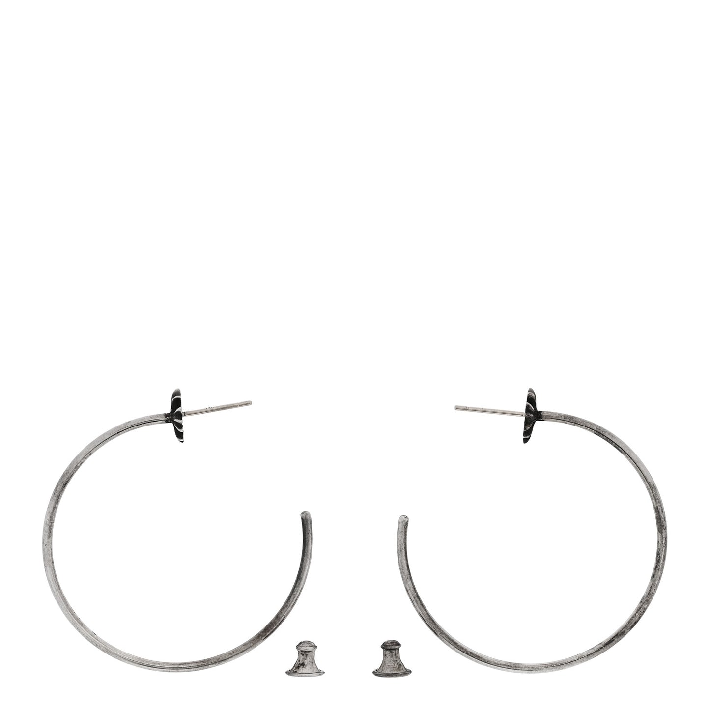 Sterling Silver Plus Cross Hoop Earrings