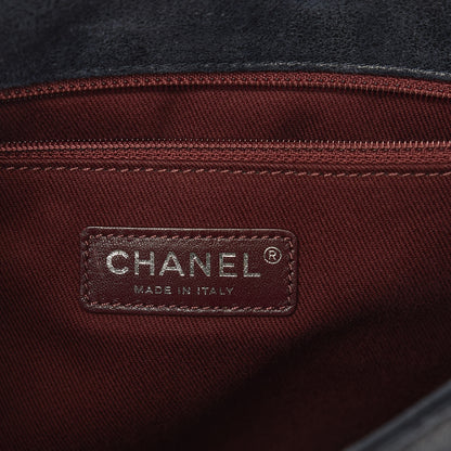 Chanel Goatskin Quilted Medium Gentle Boy Flap Navy Blue 6 of 17