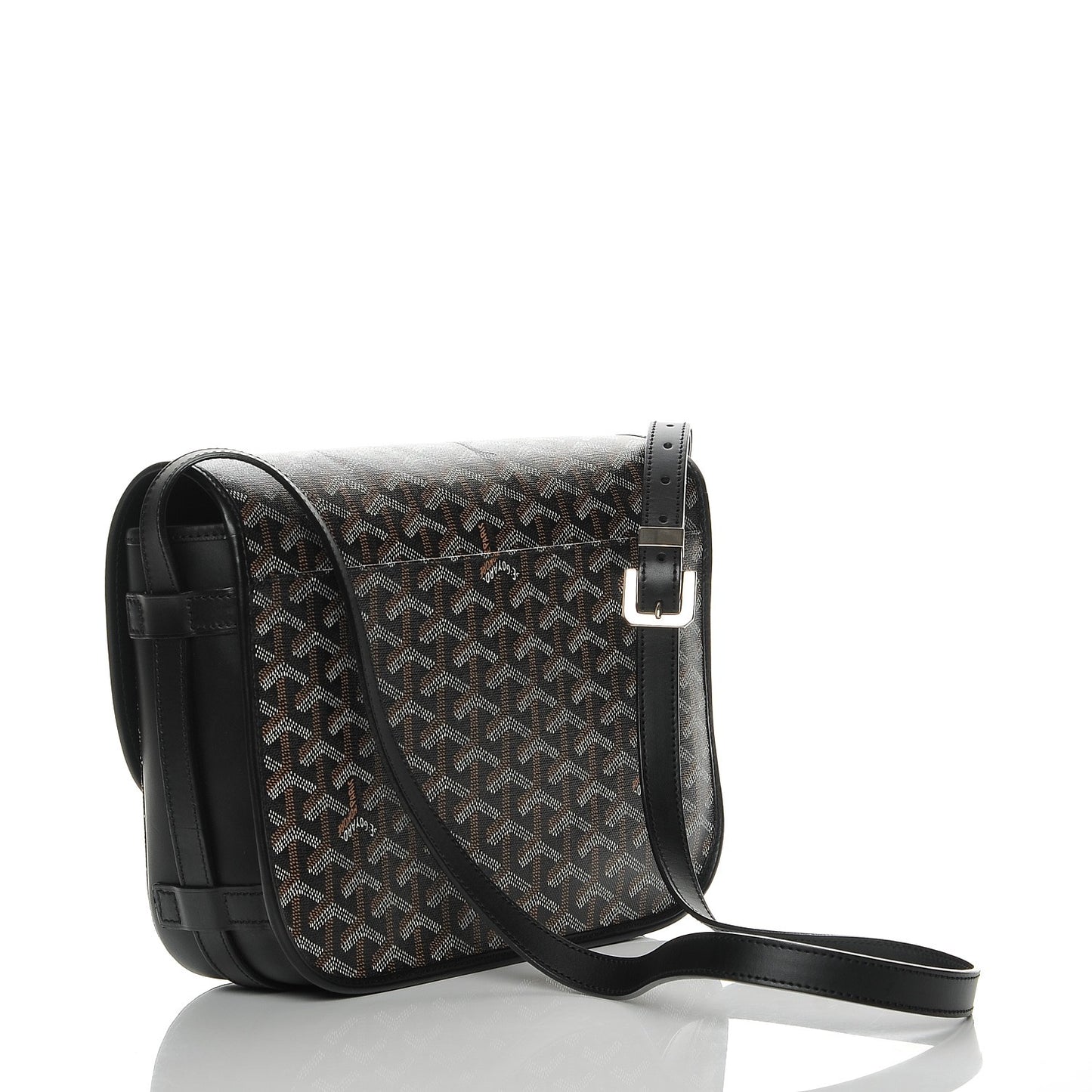 Goyardine Belvedere MM Messenger Bag Black