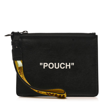 Off-White Calfskin Double Flat Pouch Black 1 of 6