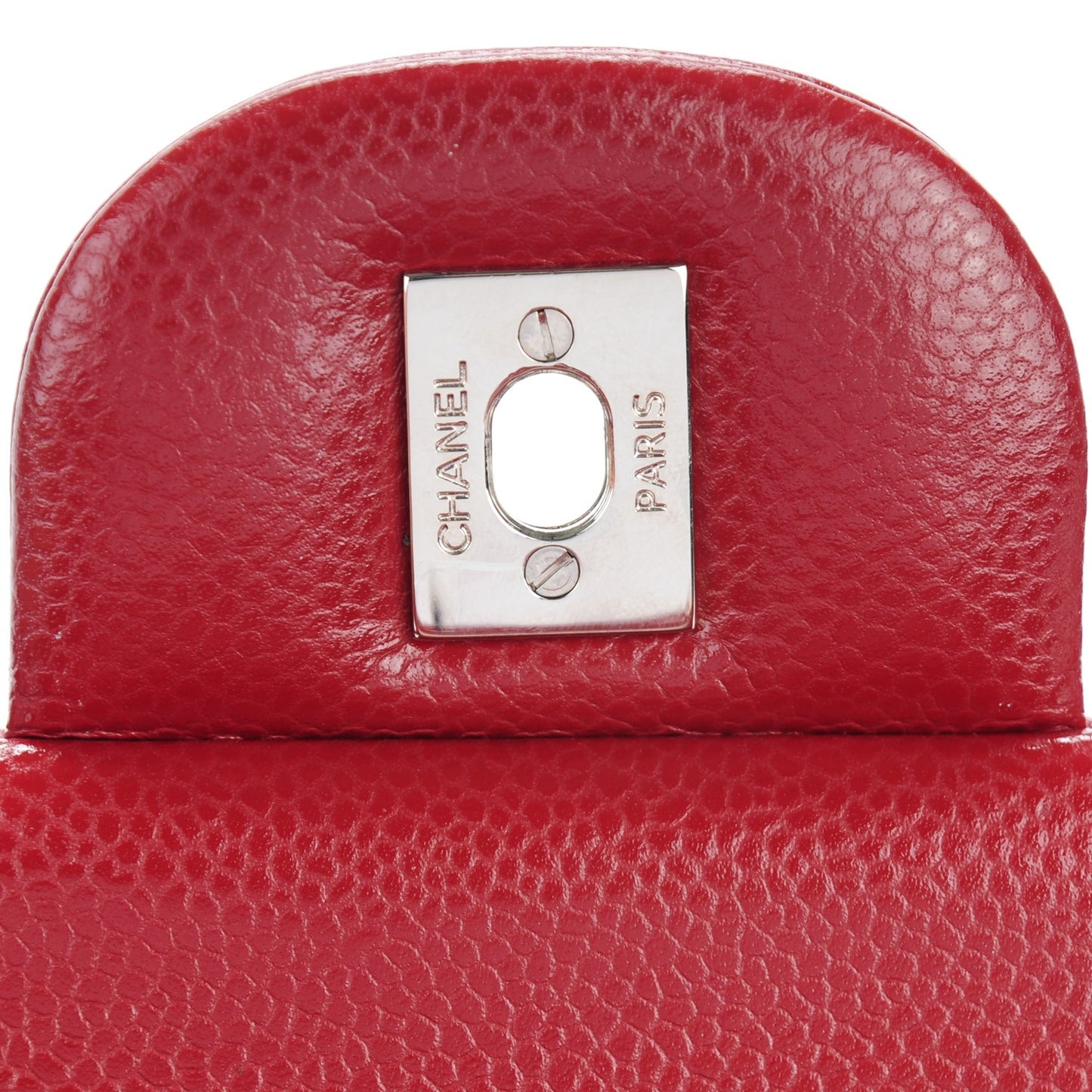 Caviar Quilted Jumbo Double Flap Dark Red