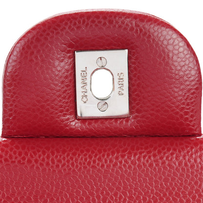 Chanel Caviar Quilted Jumbo Double Flap Dark Red 6 of 9
