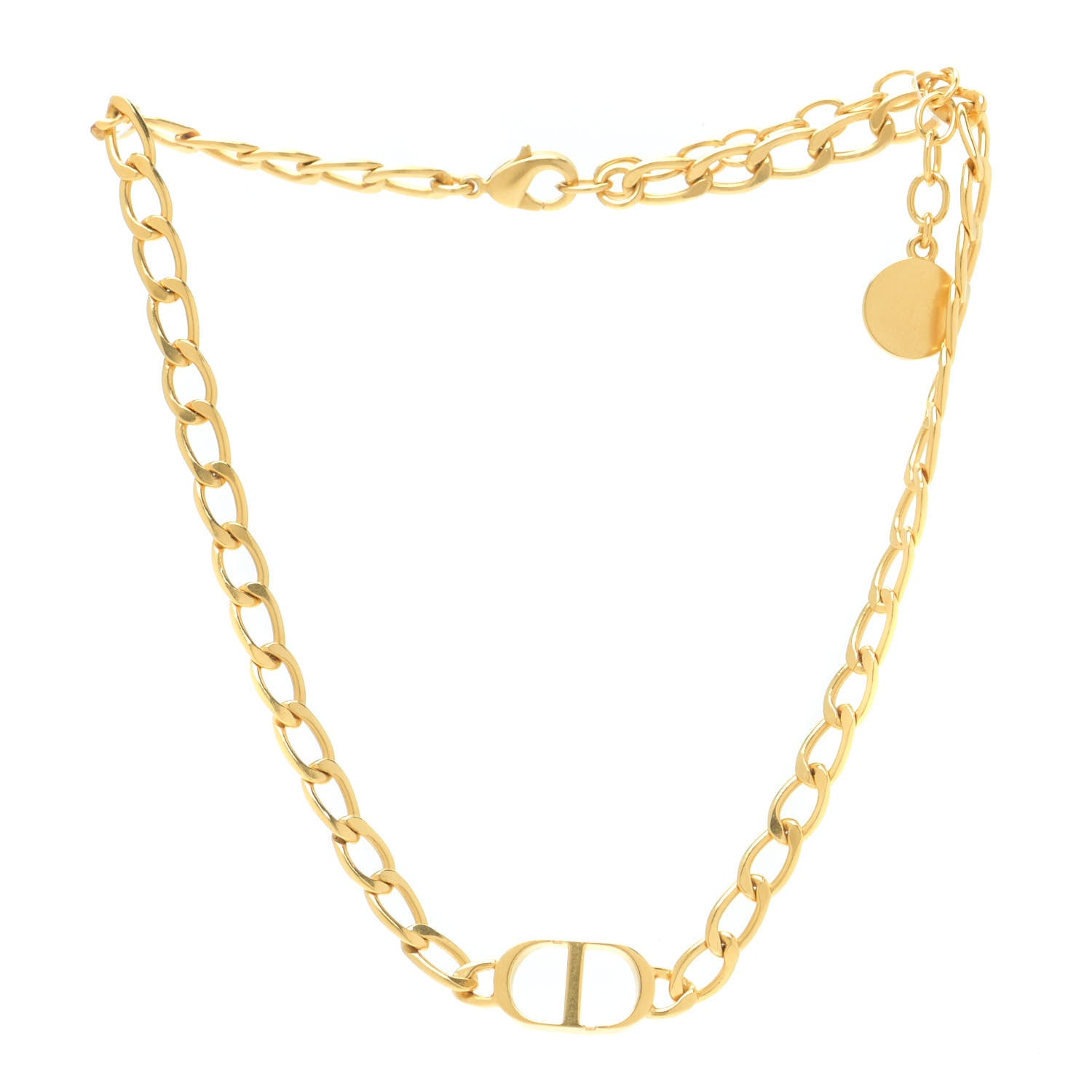 Christian Dior Metal Petit CD Choker Necklace Gold 3 of 6