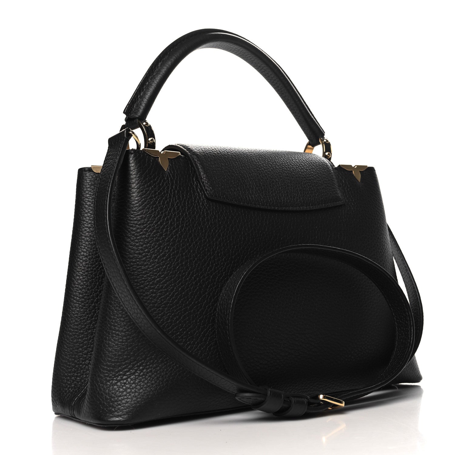 Louis Vuitton Taurillon Embellished Flower Crown Capucines PM Black 2 of 9