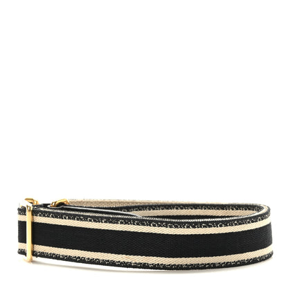 Christian Dior Canvas Embroidered Adjustable Shoulder Strap Black 2 of 4