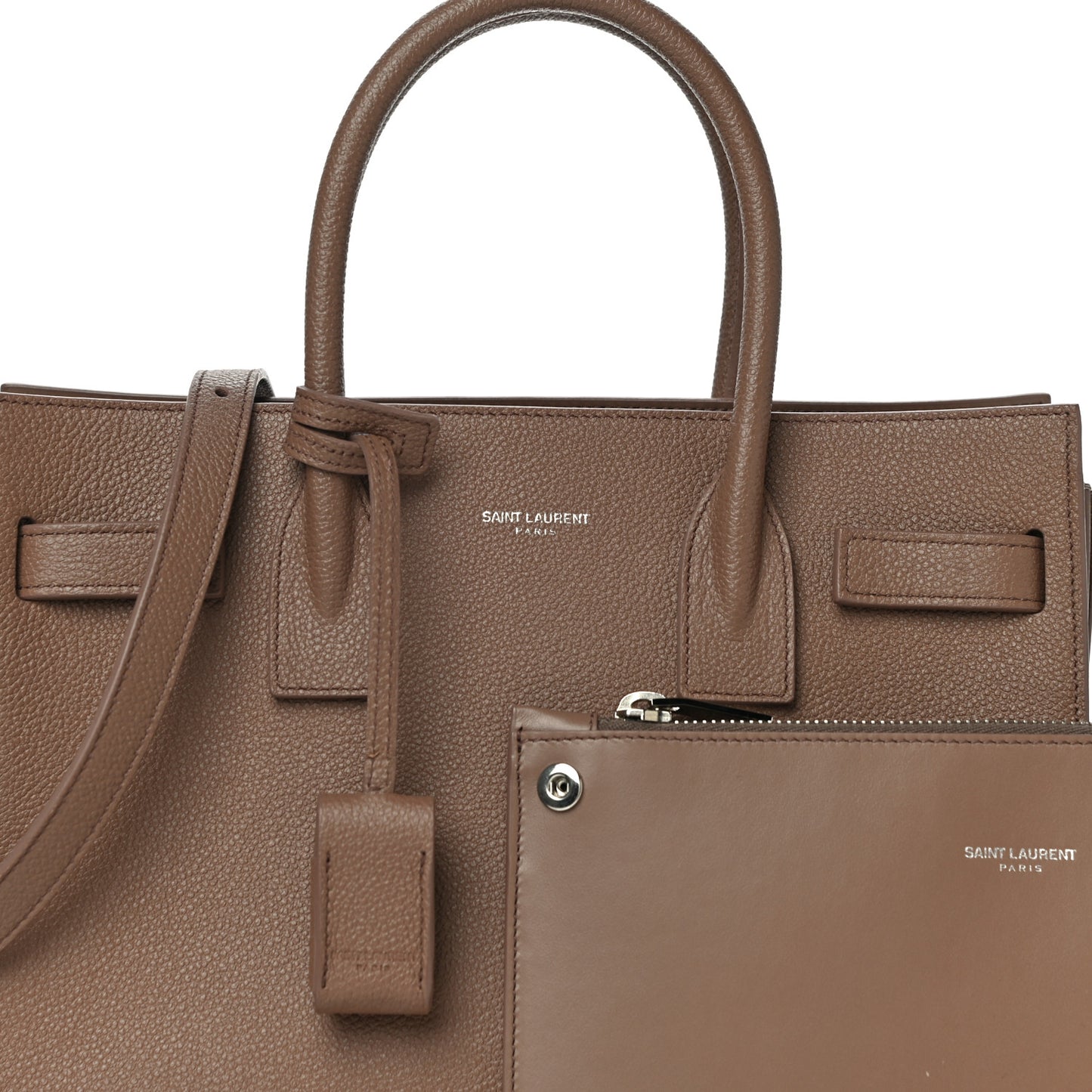 Grained Calfskin Baby Sac De Jour Taupe