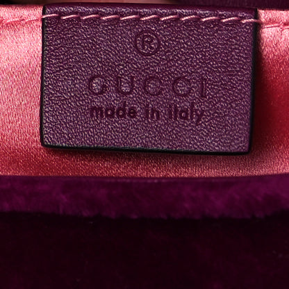 Gucci Velvet Matelasse Mini GG Marmont Shoulder Bag Fuchsia Violet Cyclamen 6 of 12