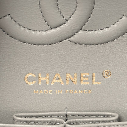 Chanel Lambskin Quilted Small Double Flap Grey 6 of 10