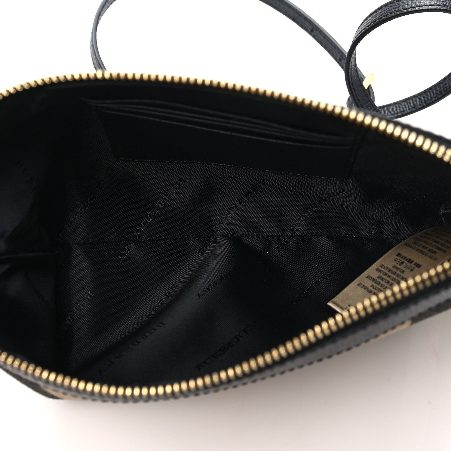 Burberry House Check Derby Peyton Crossbody Clutch Bag Black 5 of 10