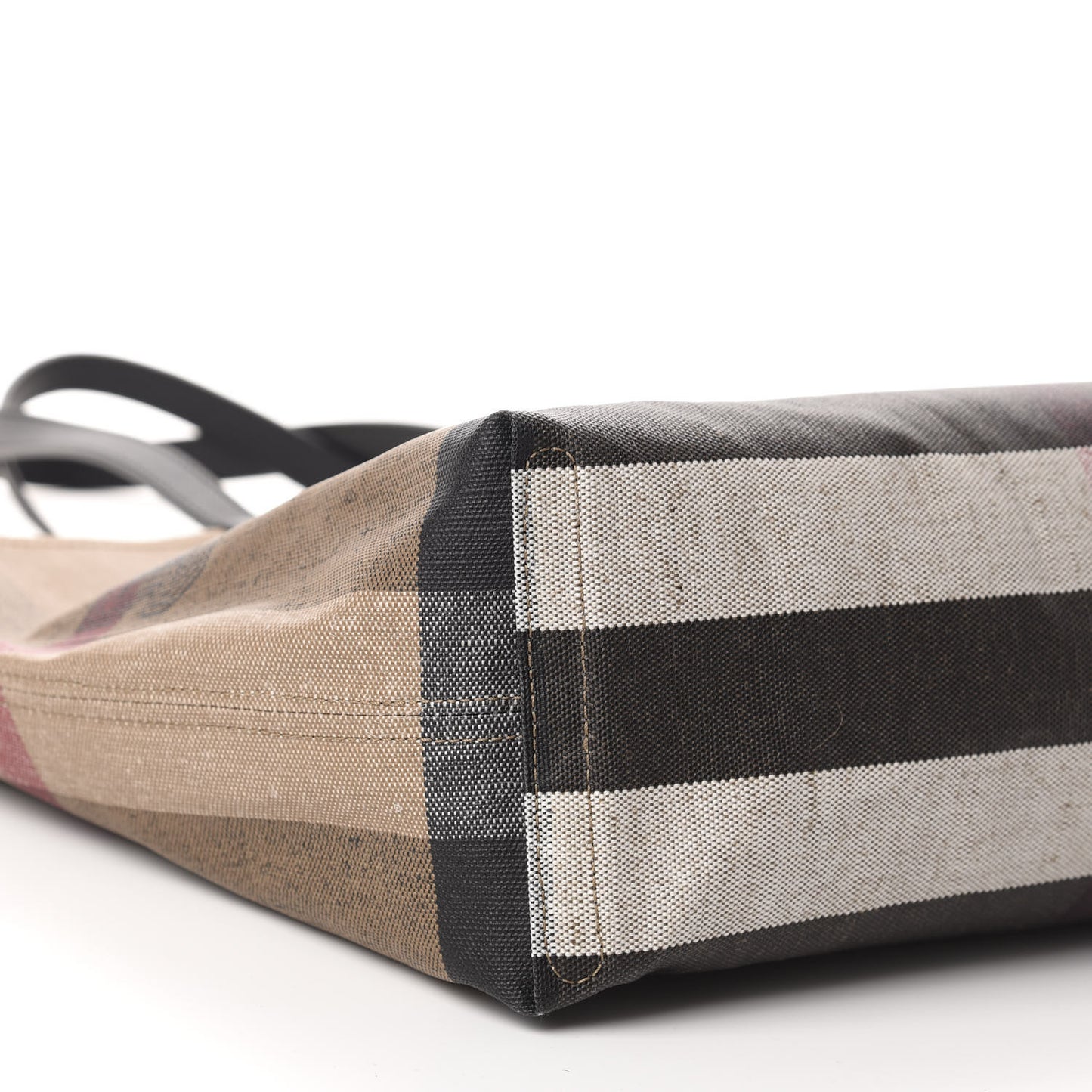 Coated Canvas Mega Check Medium Doodle Tote Black