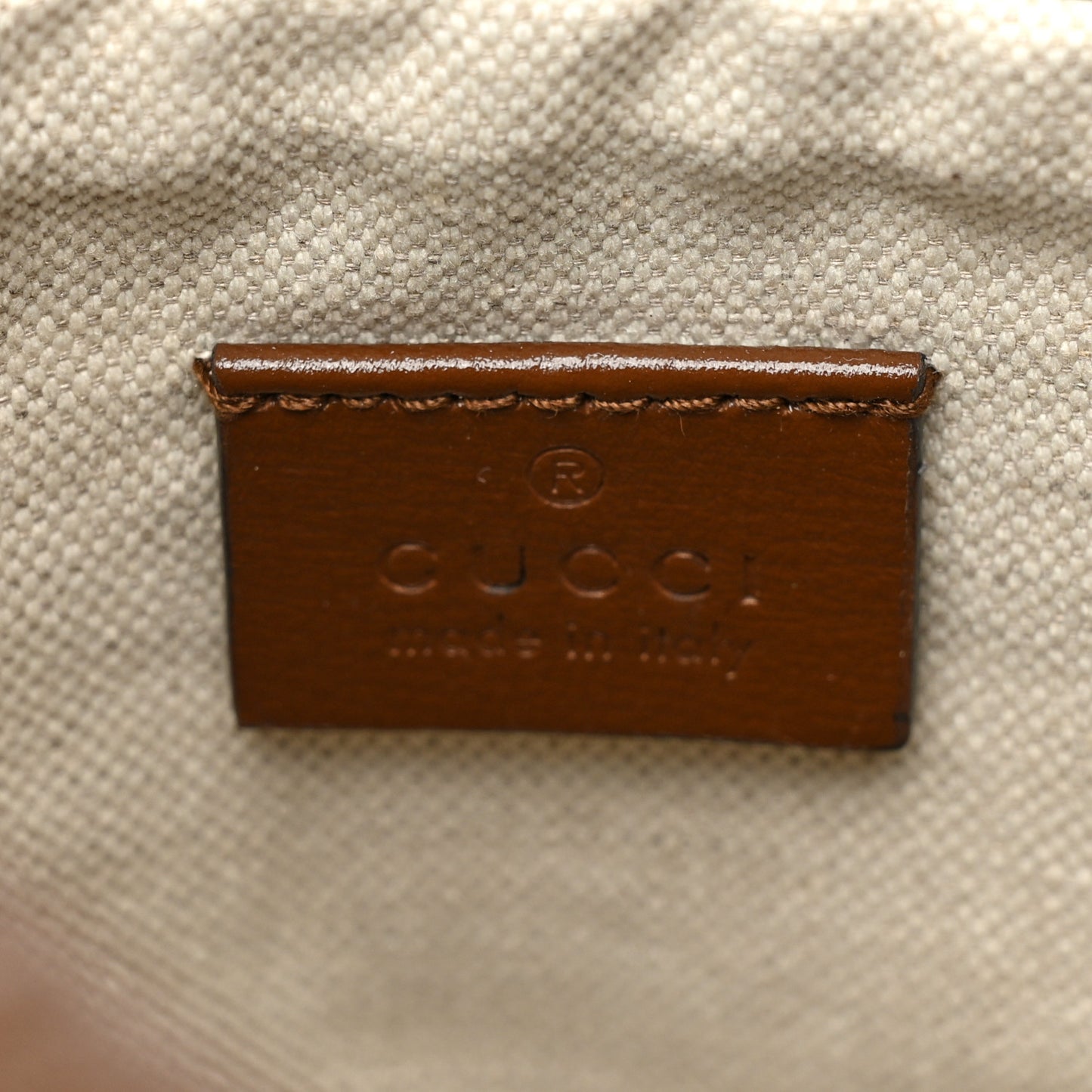 GG Supreme Monogram Azalea Sakai Calfskin Small Horsebit 1955 Drawstring Bucket Bag Beige Ebony Brown Sugar