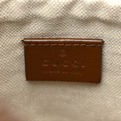 Gucci GG Supreme Monogram Azalea Sakai Calfskin Small Horsebit 1955 Drawstring Bucket Bag Beige Ebony Brown Sugar 6 of 8