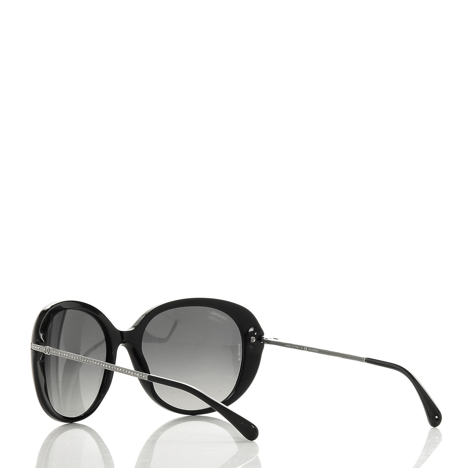 Chanel Acetate Crystal CC Sunglasses 5293-B Black 4 of 6