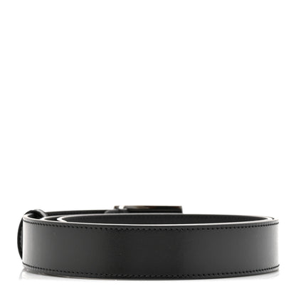 Gucci Plutone Calfskin Plaque Interlocking G 30mm Belt 95 38 Black 2 of 4