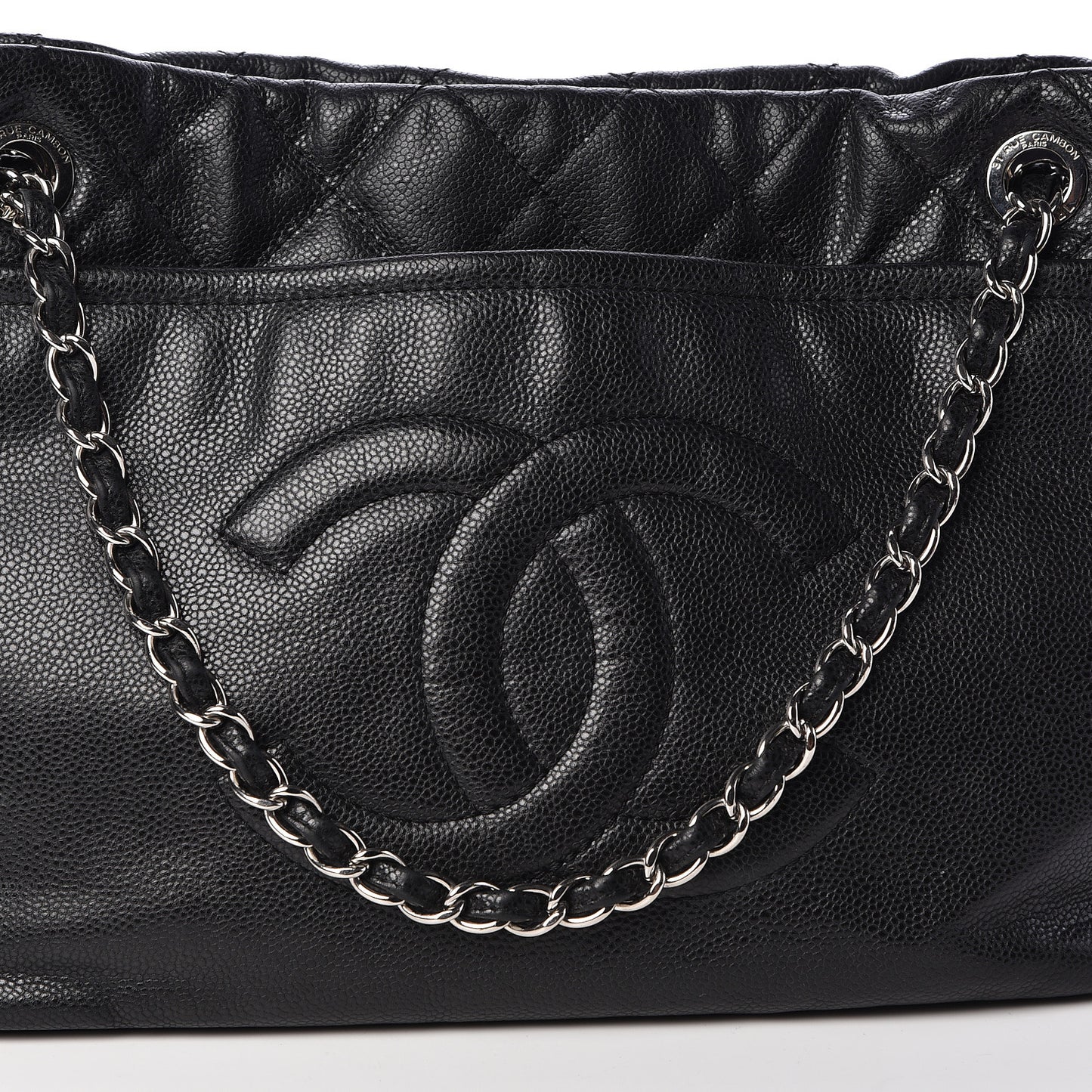 Caviar Quilted Timeless CC Soft Tote Black
