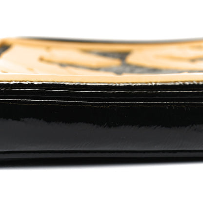 Gucci Patent Rubber Game Patch Logo Wrist Bag Black 12 of 15