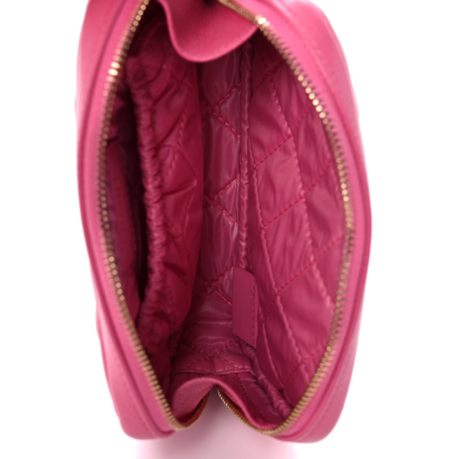Chanel Caviar Quilted Small Curvy Pouch Cosmetic Case Pink 5 of 11