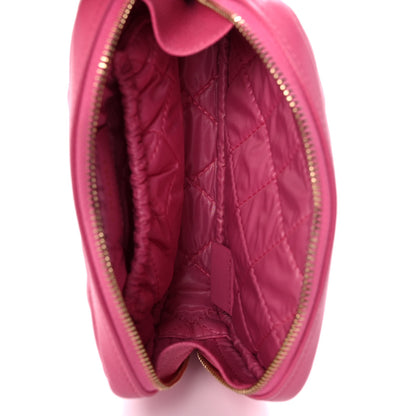Chanel Caviar Quilted Small Curvy Pouch Cosmetic Case Pink 5 of 11