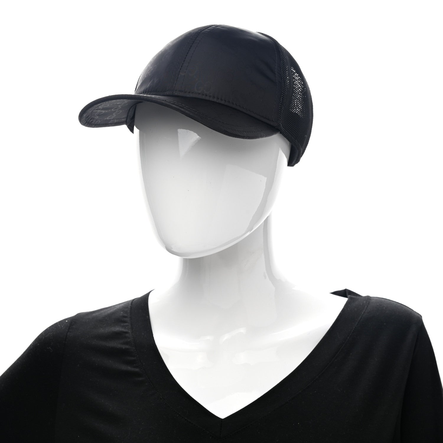 Gucci Nylon Monogram Baseball Hat L Black 2 of 11