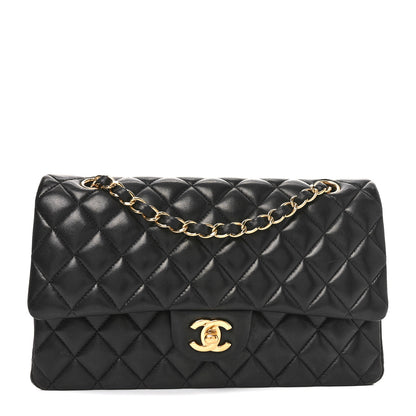Chanel Lambskin Quilted Medium Double Flap Black 1 of 11