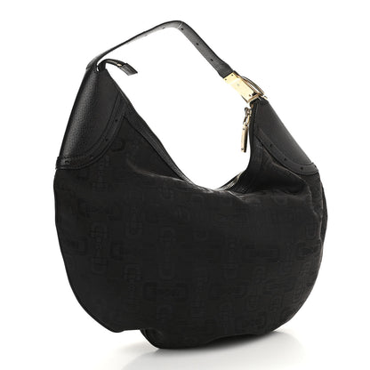 Gucci Canvas Horsebit Glam Hobo Black 2 of 10