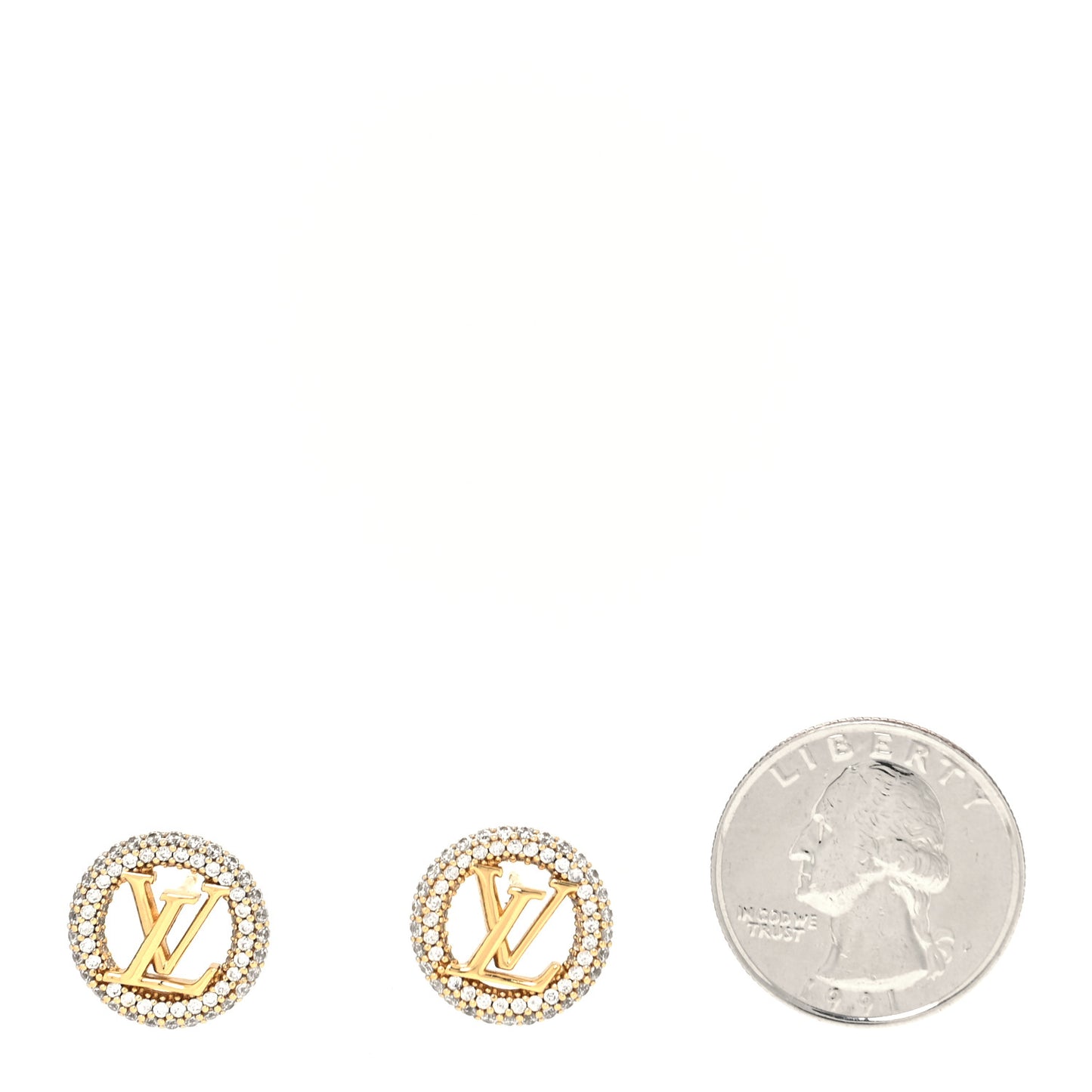 Metal Crystal Louise By Night Earrings Gold