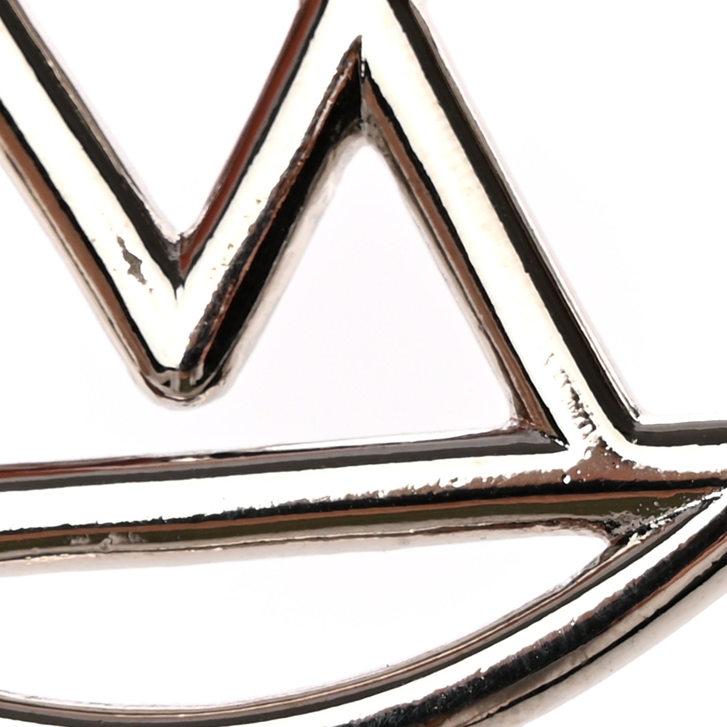 LV Circle Bag Charm Key Holder Silver