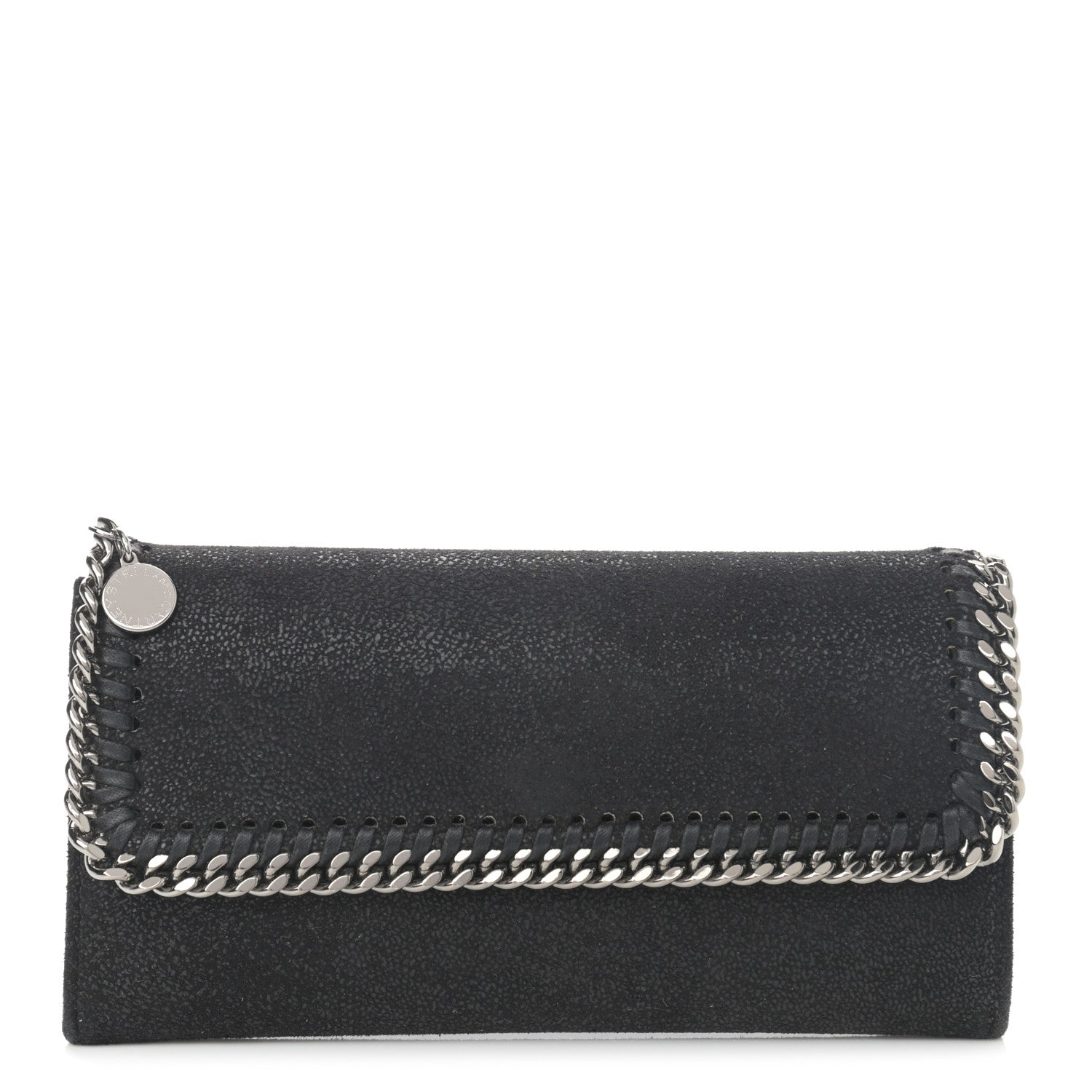 Stella McCartney Shaggy Deer Falabella Flap Wallet Black 1 of 10