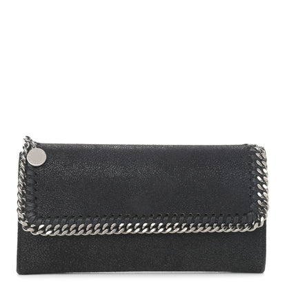 Stella McCartney Shaggy Deer Falabella Flap Wallet Black 1 of 10