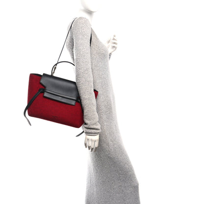 Celine Felt Smooth Calfskin Mini Belt Bag Red 2 of 9