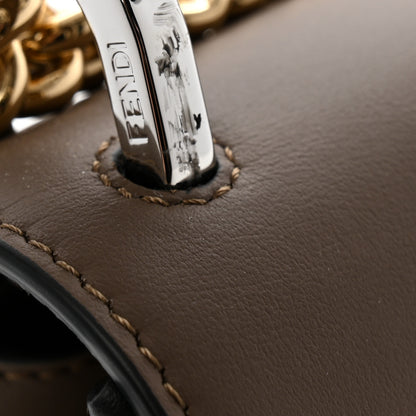 Fendi Vitello Century F is Fendi Bi-Color FF 1974 Embossed Small Kan I Shoulder Bag Maya Black 12 of 12