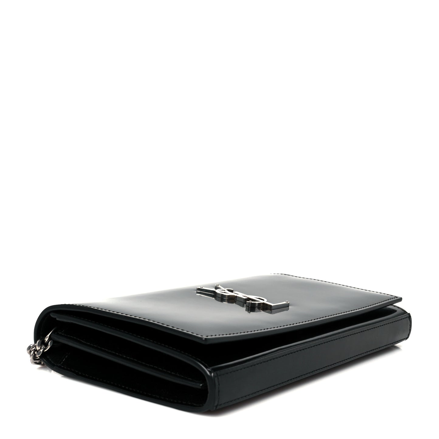 Glazed Calfskin Cassandre Wallet On Chain WOC Black