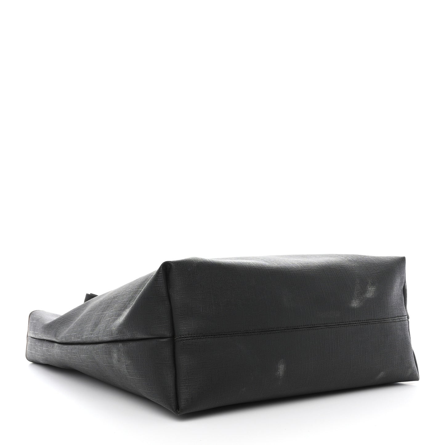 Coated Canvas Large Logo Tote Black
