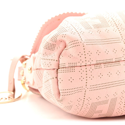 Fendi Calfskin Perforated Small Chef Shoulder Bag Pink 8 of 9