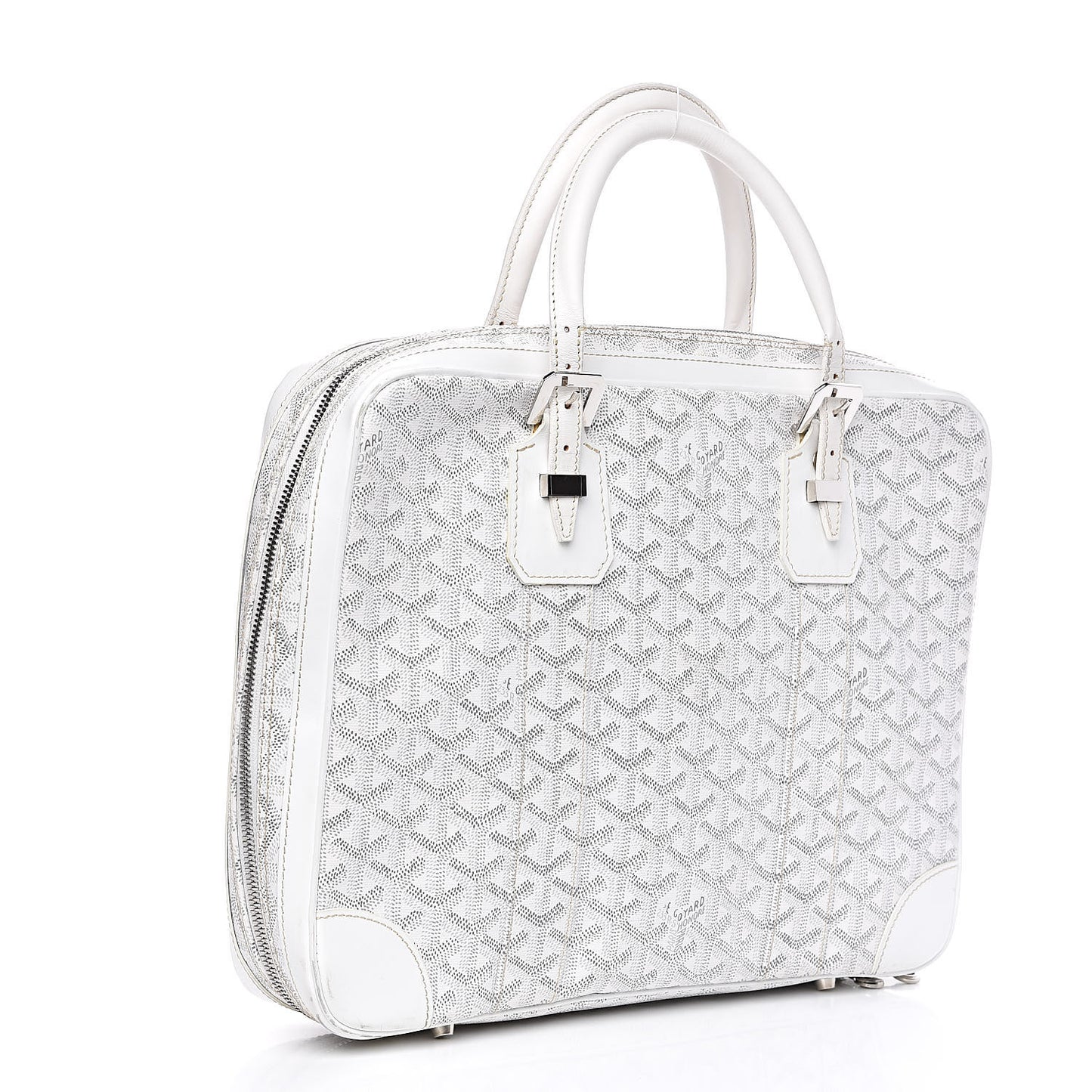 Goyardine Ambassade PM Briefcase White