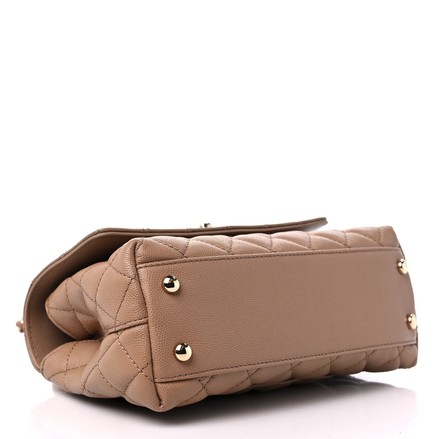 Chanel Caviar Quilted Mini Coco Handle Flap Beige 4 of 9