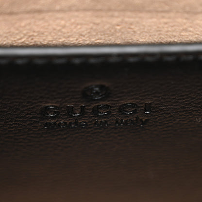 Gucci Glazed Textured Calfskin Mini Horsebit 1955 Top Handle Flap Bag Black 6 of 17